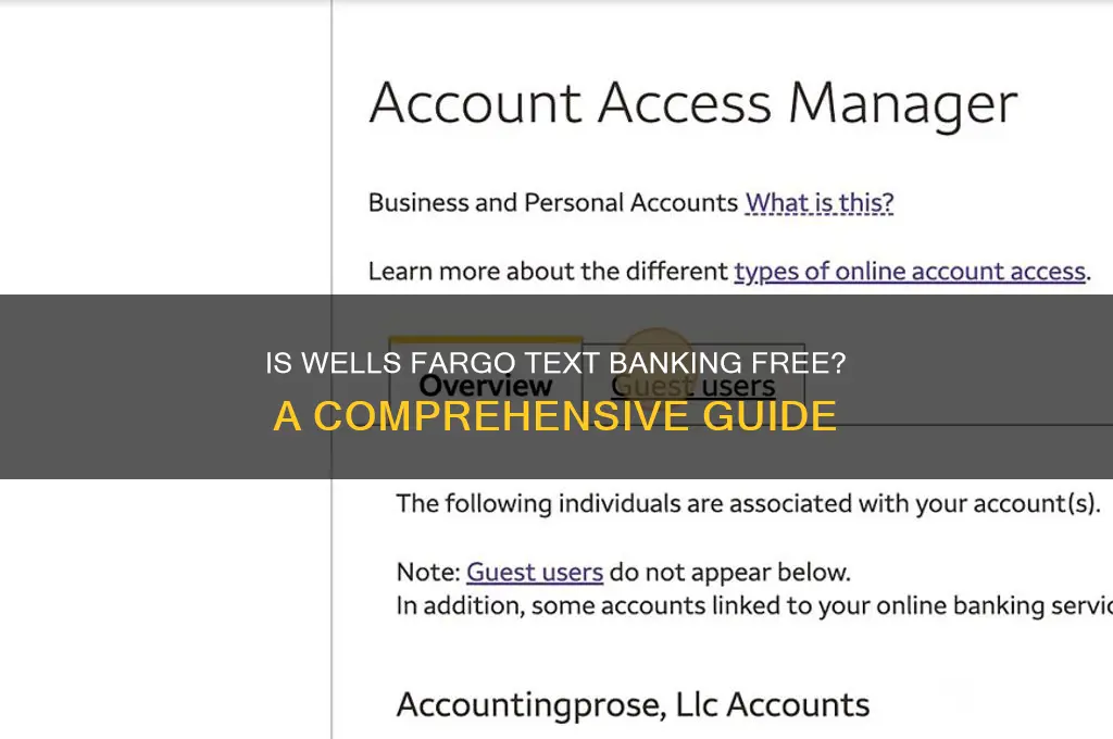 is text banking with wells fargo free