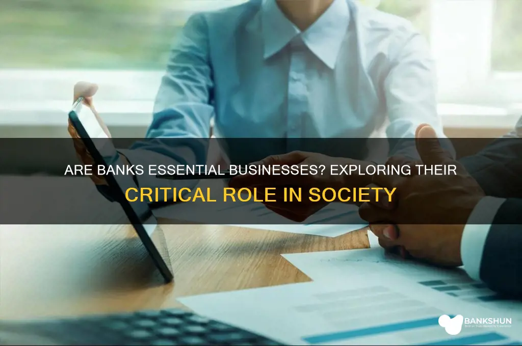 is the bank considered an essential business