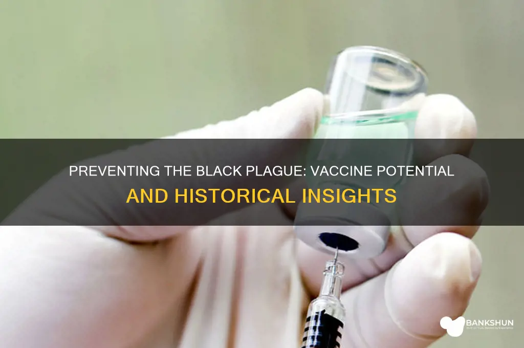 is the black plague preventable by vaccine