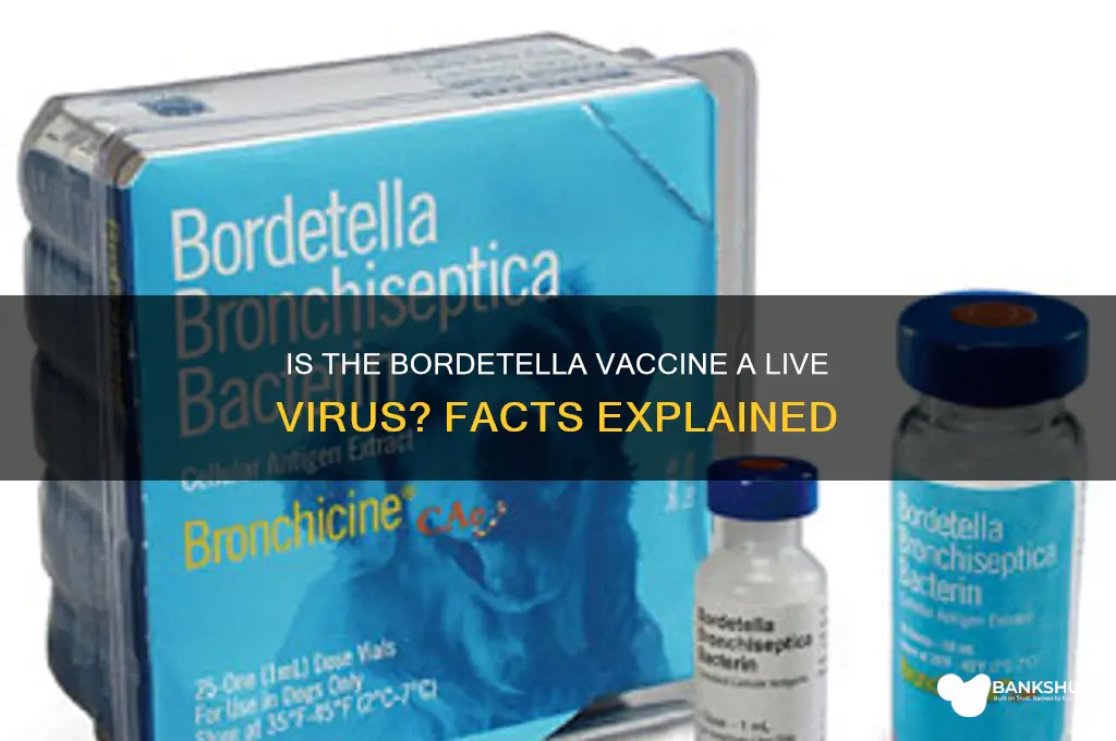 is the bordetella vaccine a live virus