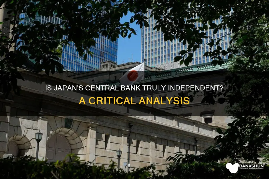 is the central bank independent in japan