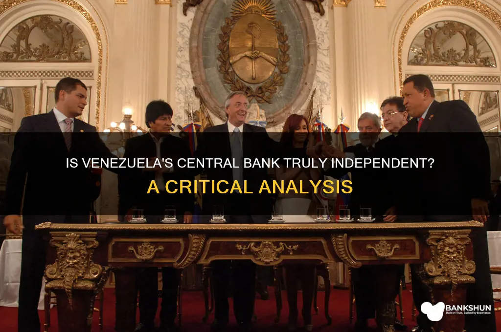 is the central bank of venezuela independent