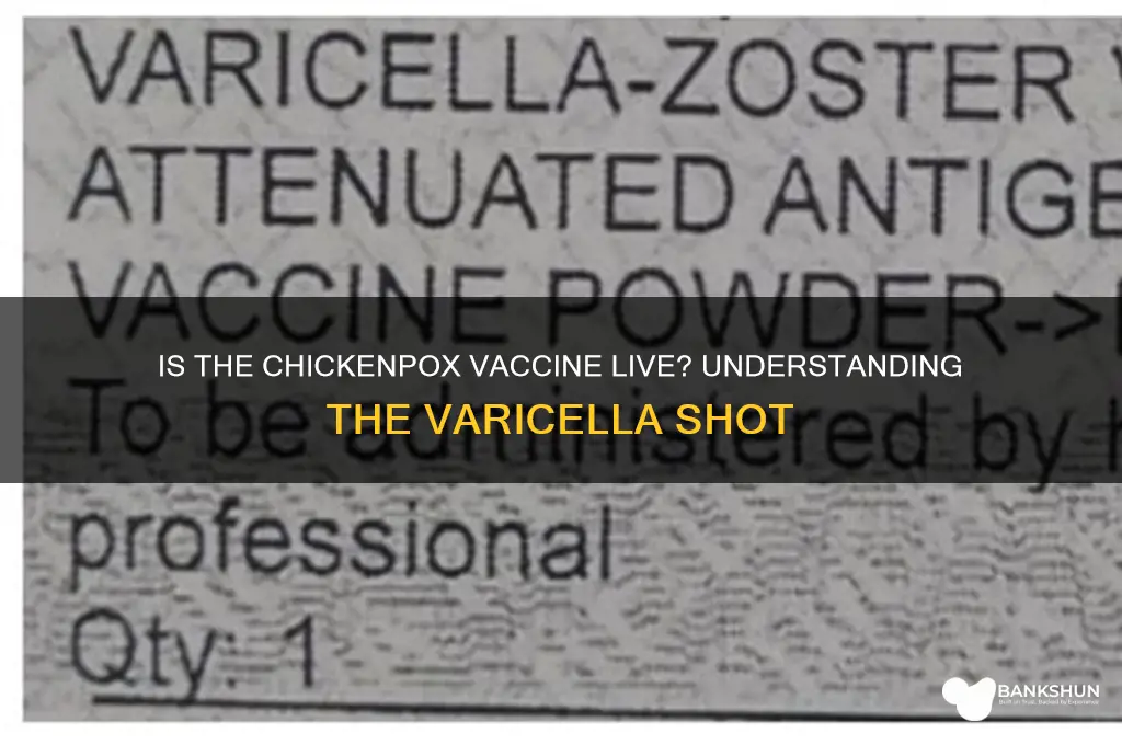 is the chickenpox shot a live vaccine