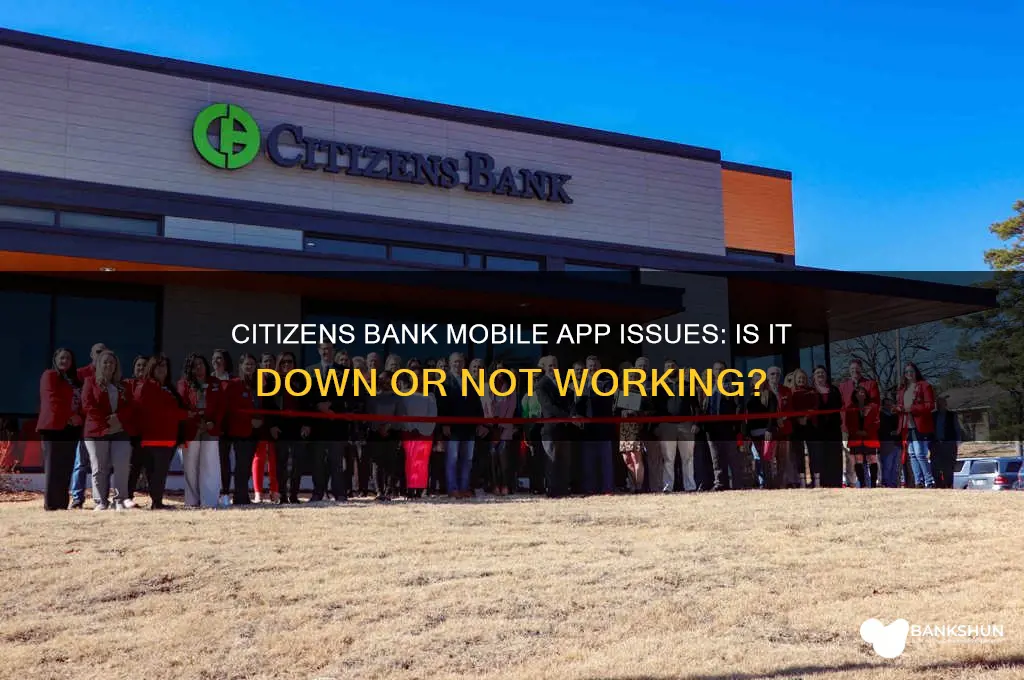 is the citizens bank mobile app down