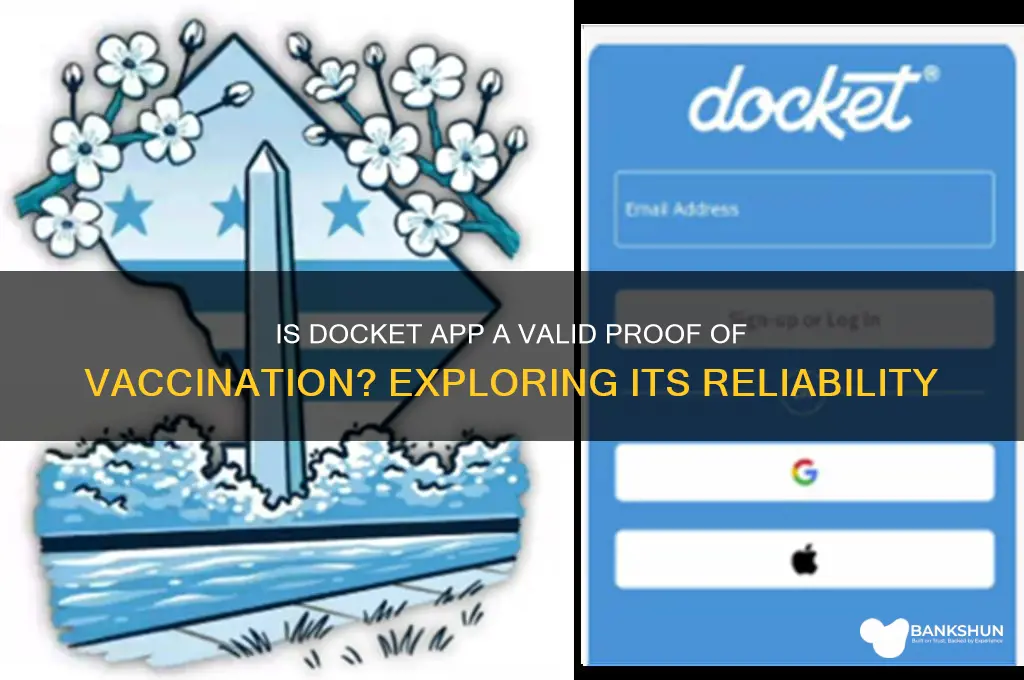 is the docket app proof of vaccination