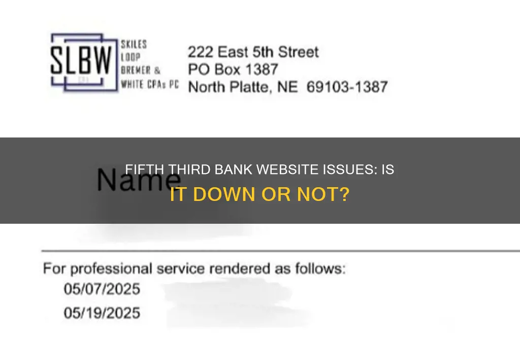 is the fifth third bank website down