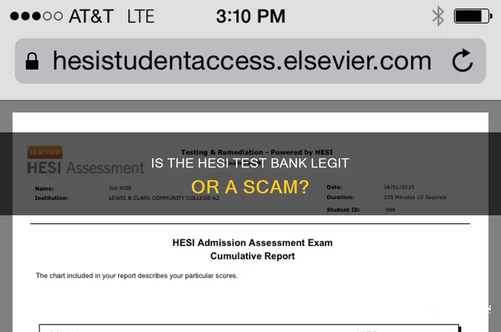 is the hesi test bank a scam