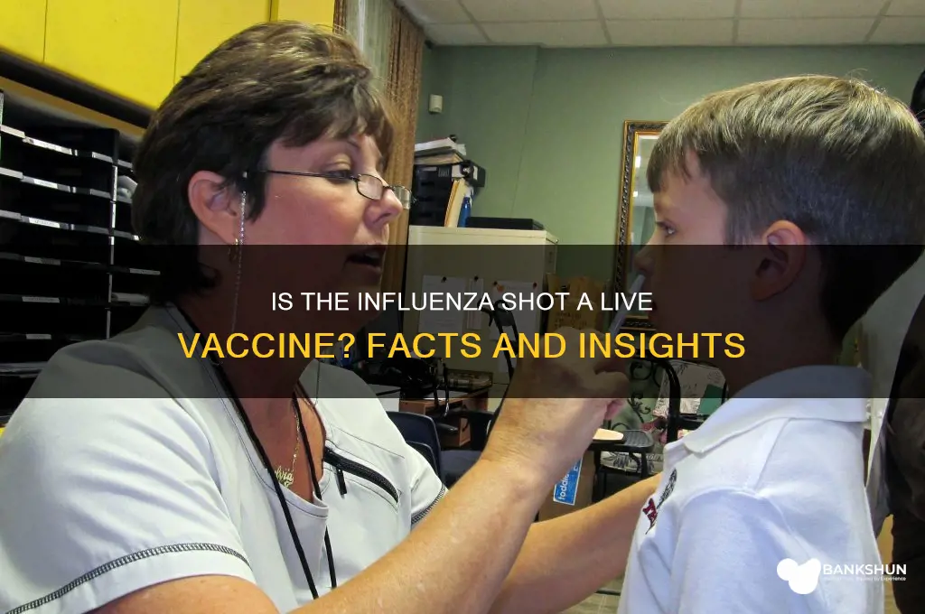 is the influenza shot a live vaccine