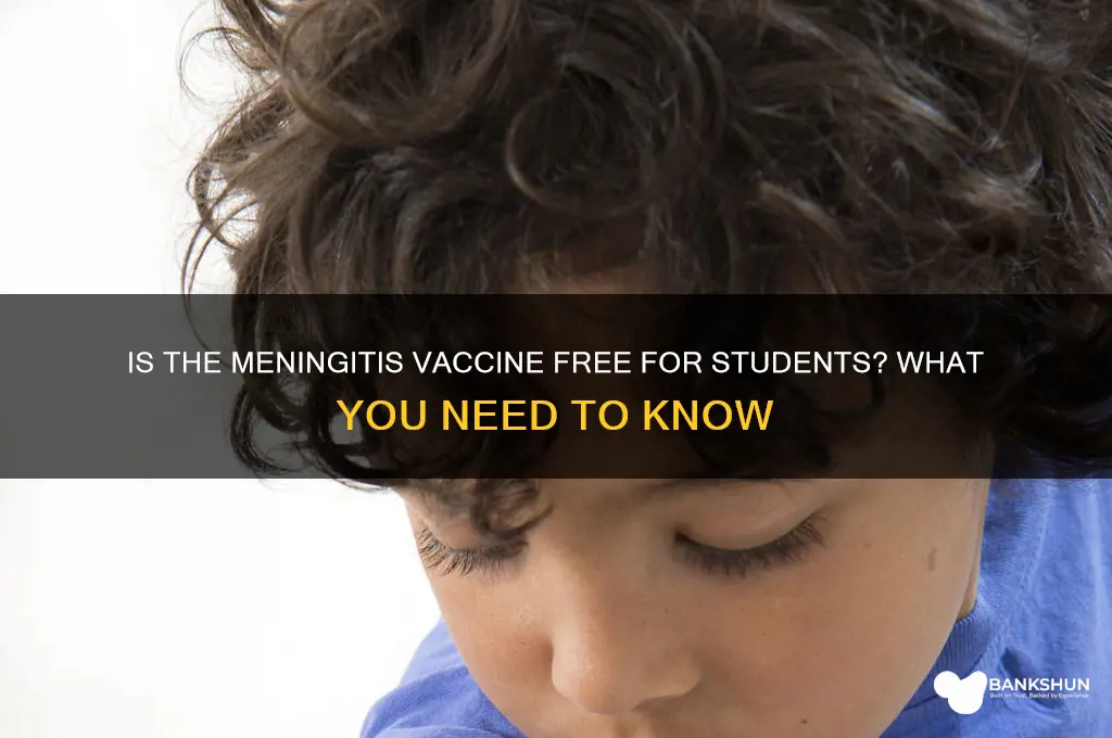 is the meningitis vaccine free for students