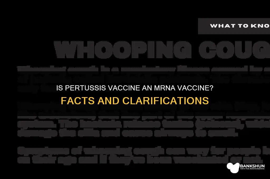 is the pertussis vaccine an mrna vaccine