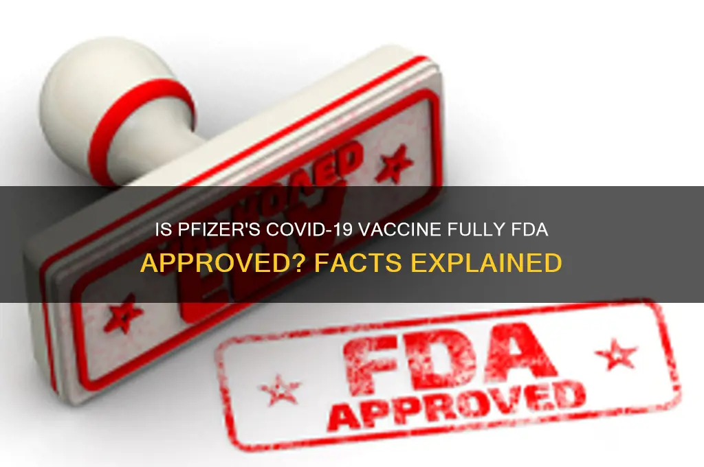 is the phizer vaccine fully fda approved