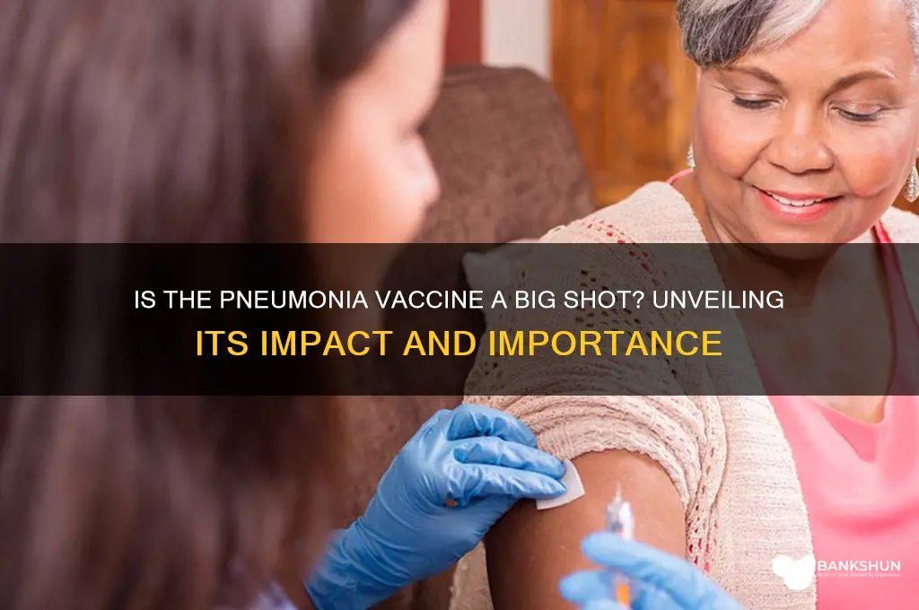 is the pneumonia vaccine a big shot