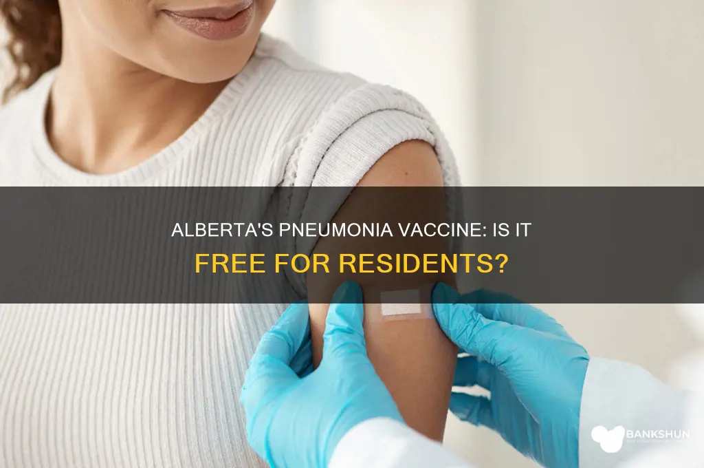 is the pneumonia vaccine free in alberta