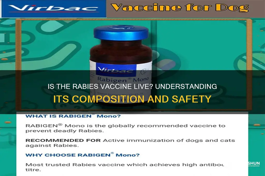 is the rabies shot a live vaccine