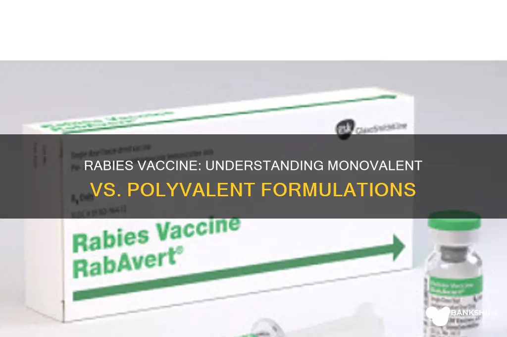 is the rabies vaccine monovalent or polyvalent
