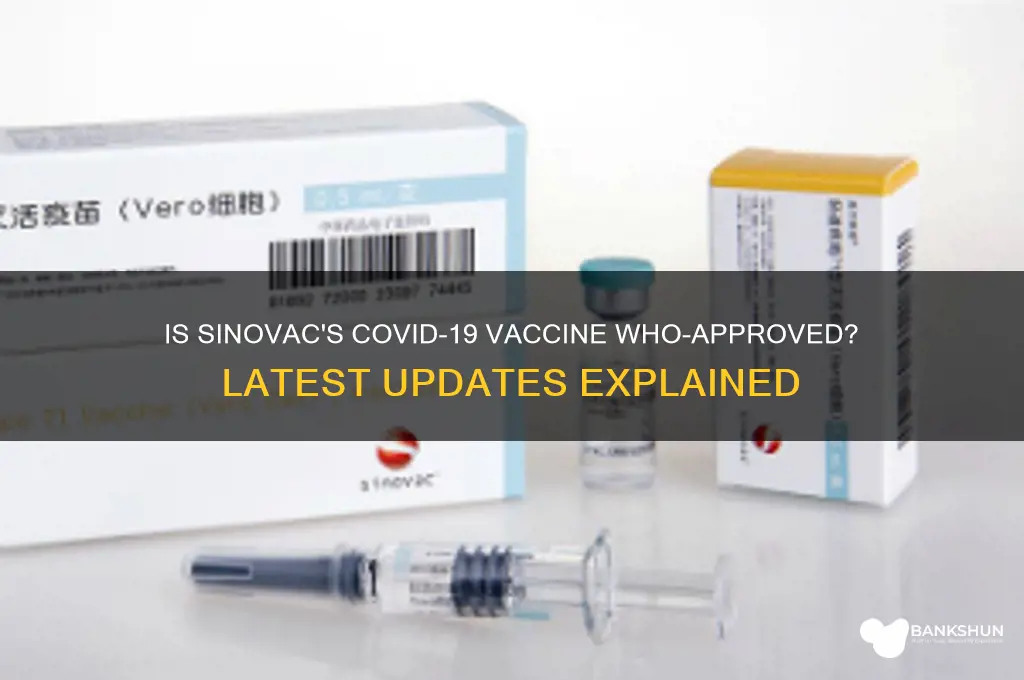 is the sinovac vaccine approved by who