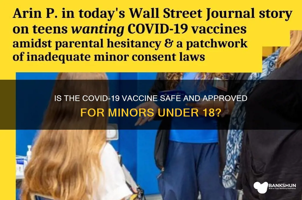 is the vaccine approved for under 18