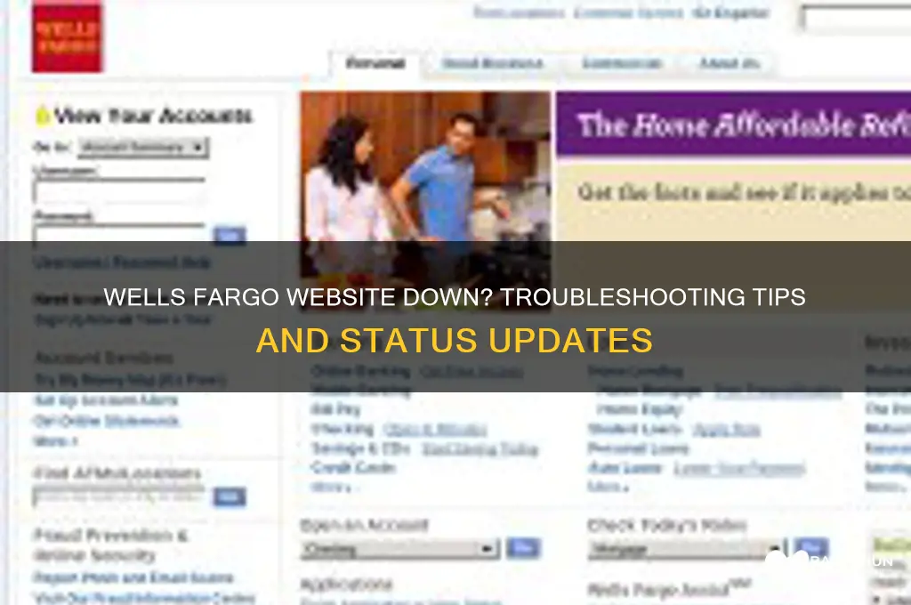 is the wells fargo bank website down