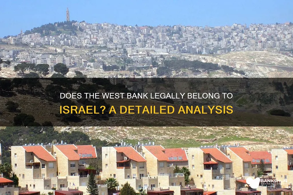 is the west bank belong to israel