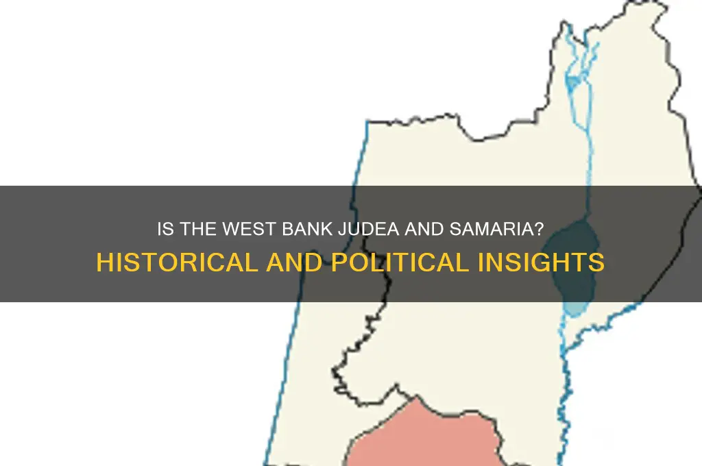 is the west bank judea and samaria
