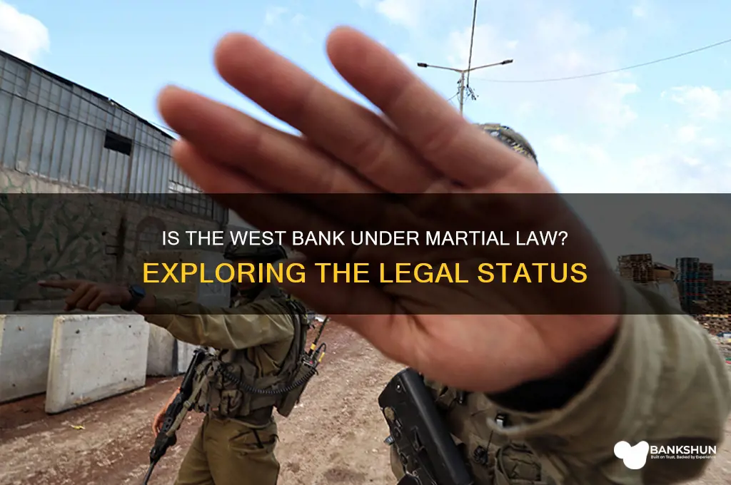 is the west bank under marshal law