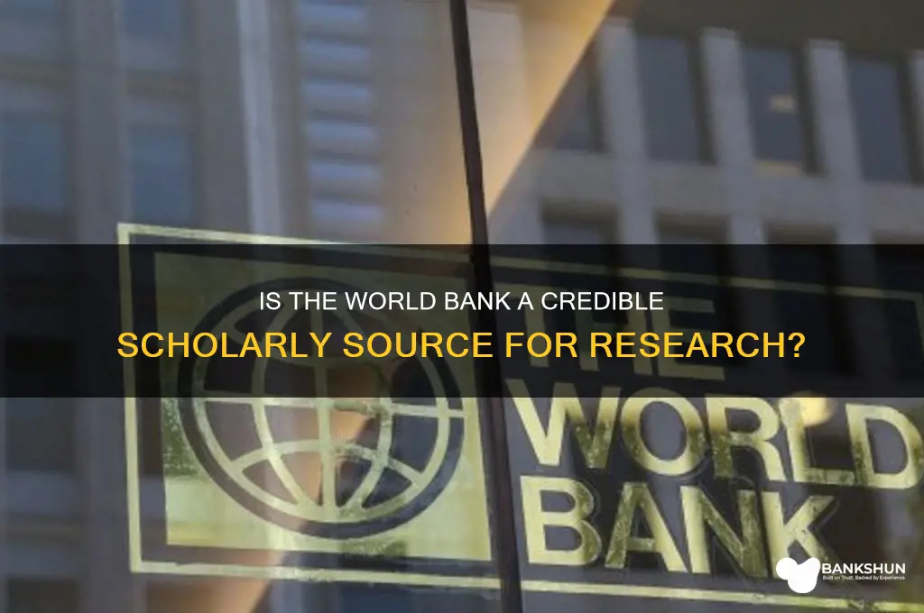 is the world bank a scholarly source