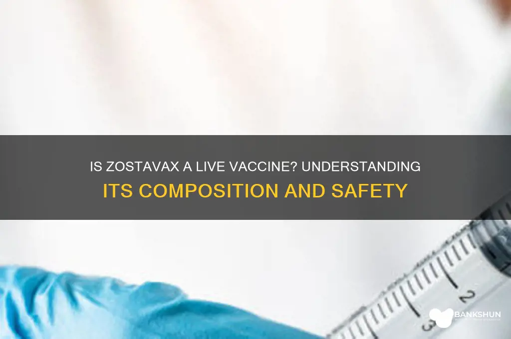 is the zostavax vaccine a live vaccine