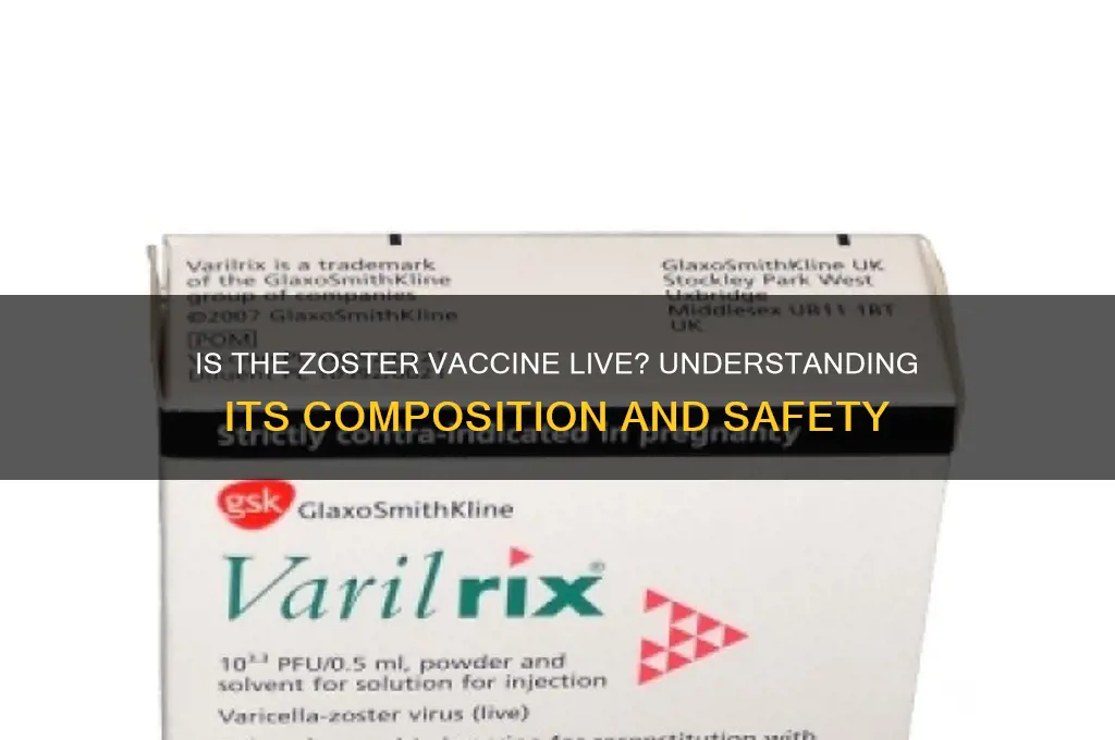 is the zoster vaccine a live vaccine