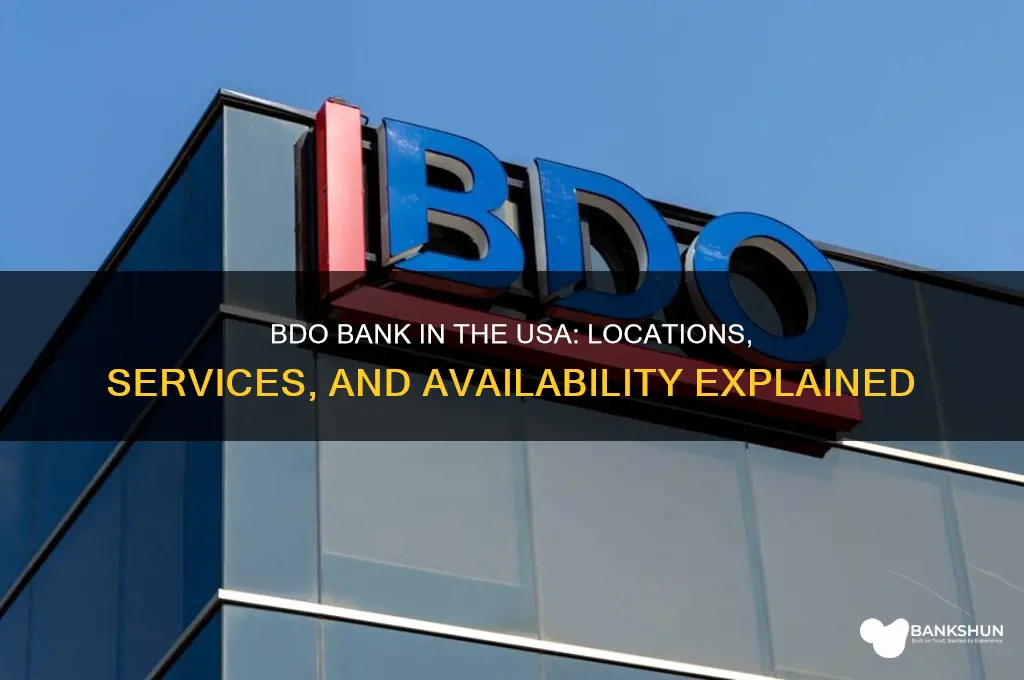 is there a bdo bank in usa