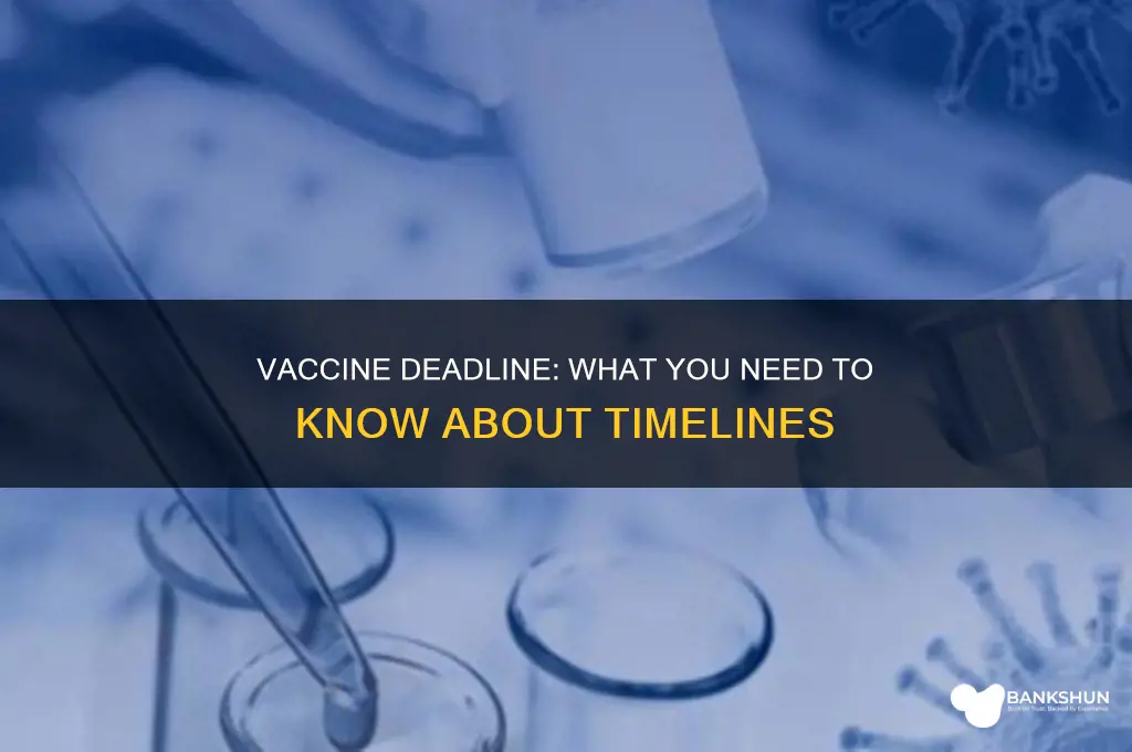 is there a deadline for the vaccine