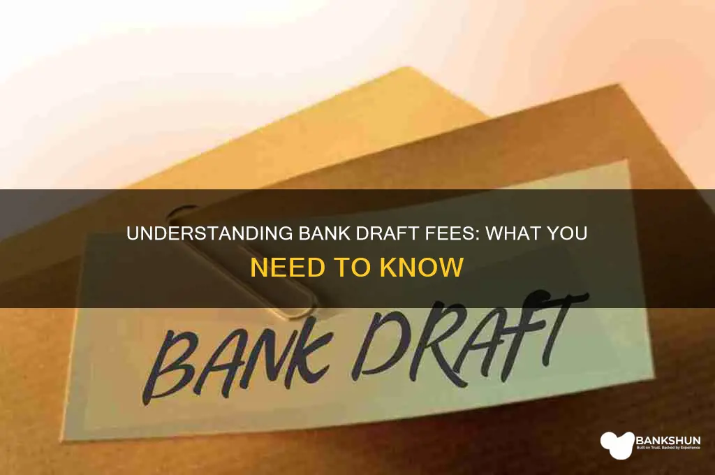 is there a fee for bank drafts