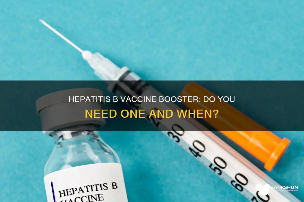 is there a hepatitis b vaccine booster