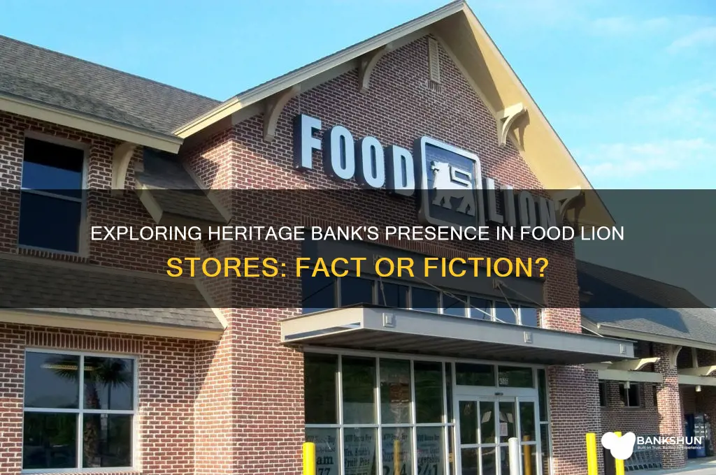 is there a heritage bank in foodlion