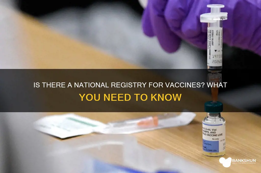 is there a national registry for vaccines