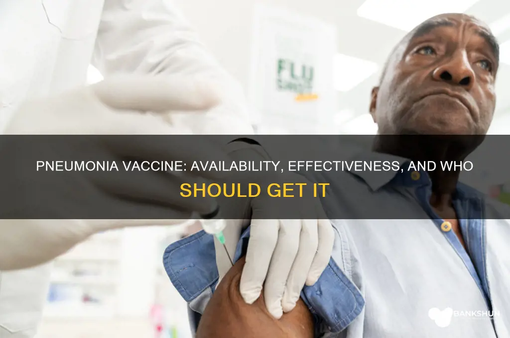 is there a pneumonia vaccine for humans