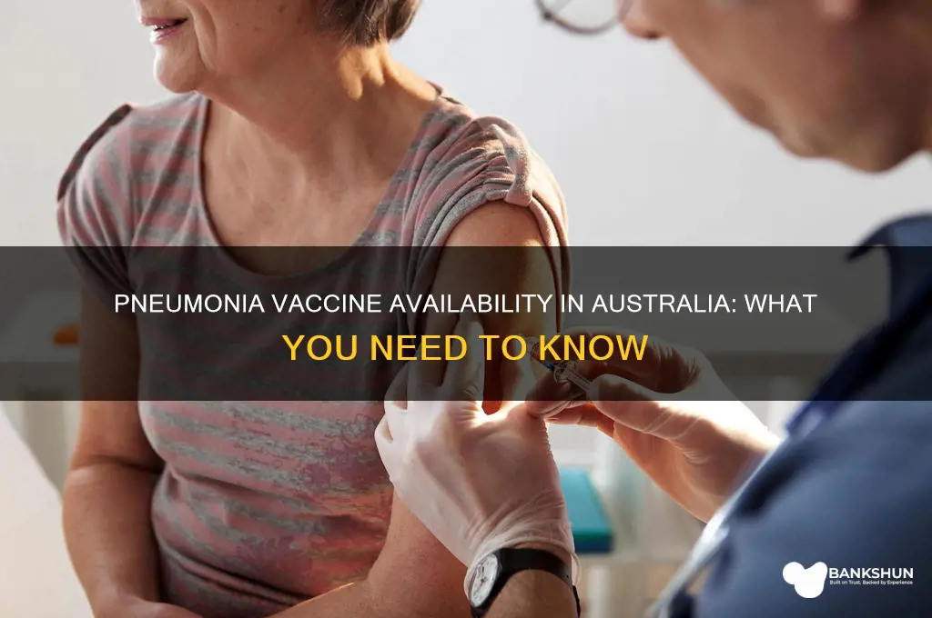 is there a pneumonia vaccine in australia