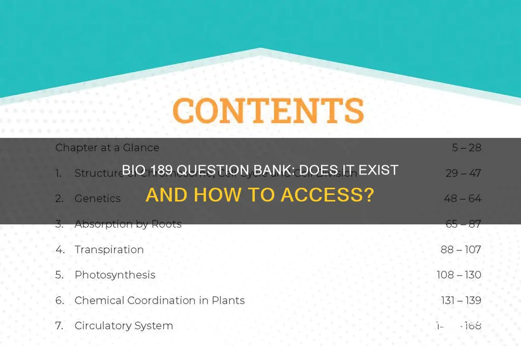 is there a question bank bio 189