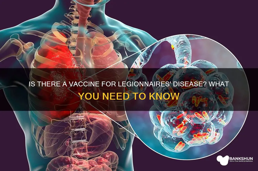 is there a vaccine for legionnaires disease