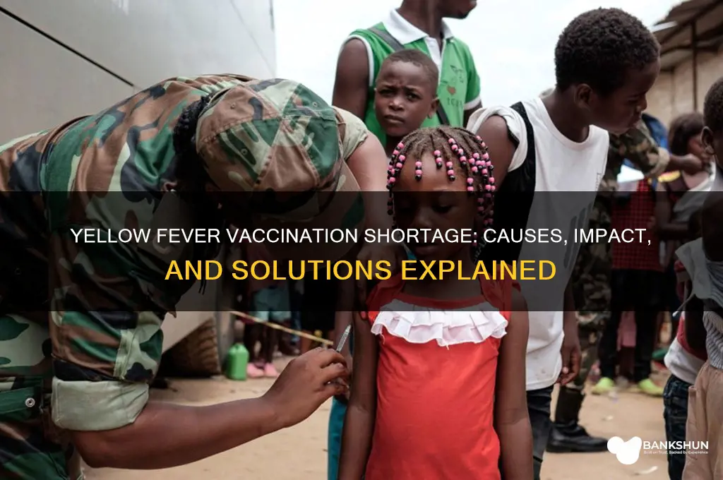 is there a yellow fever vaccination shortage