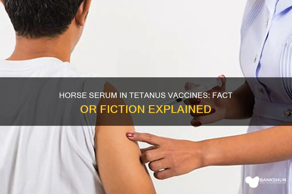 is there horse serum in tetanus vaccine