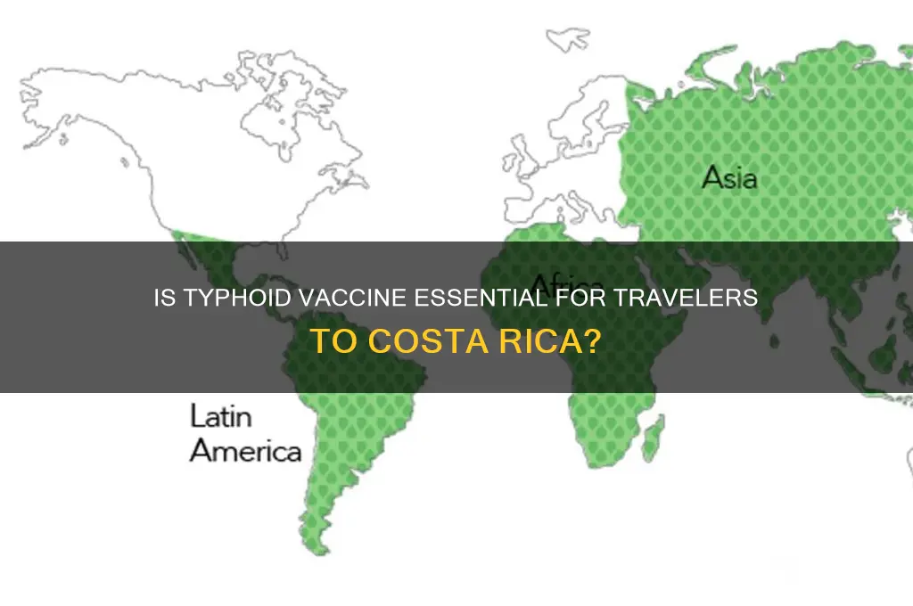 is thyphoid vaccine necessary for costa rica