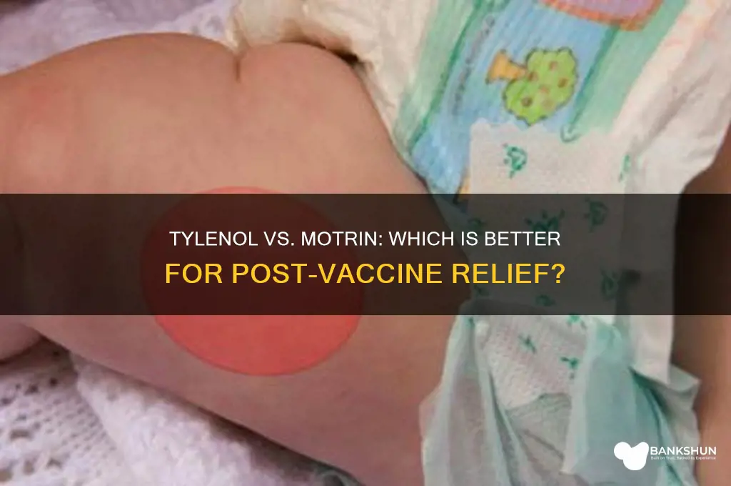 is tylenol or motrin better after vaccines