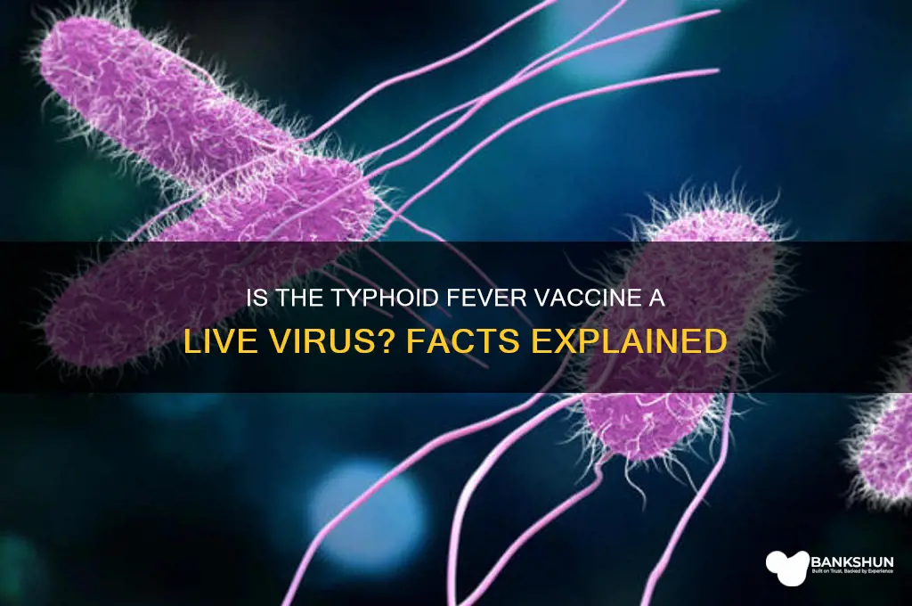 is typhoid fever vaccine a live virus
