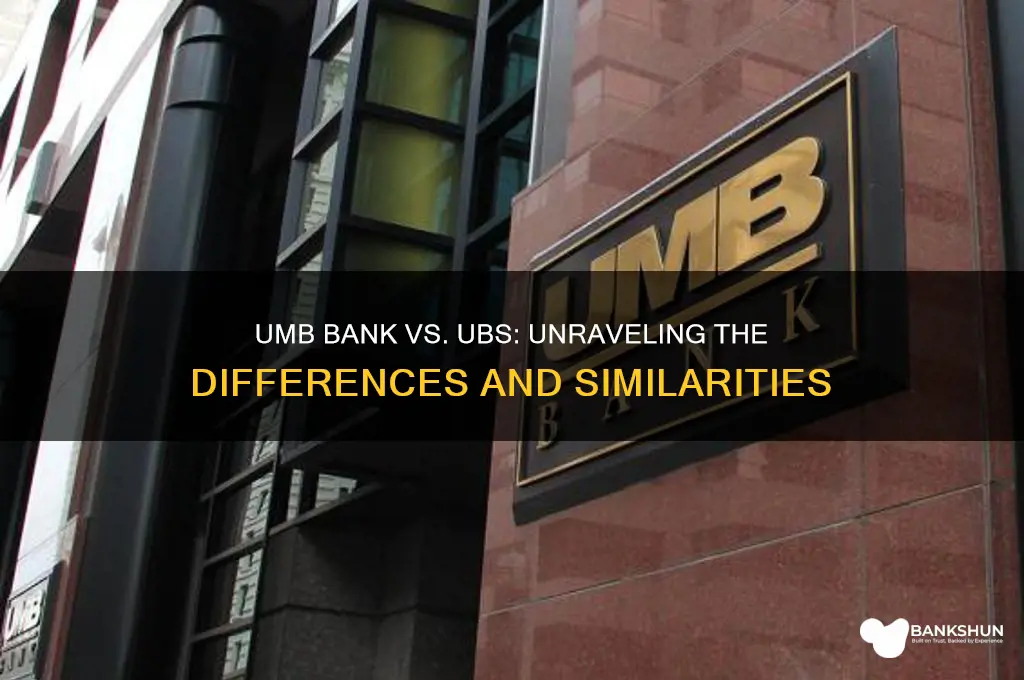 is umb bank the same as ubs
