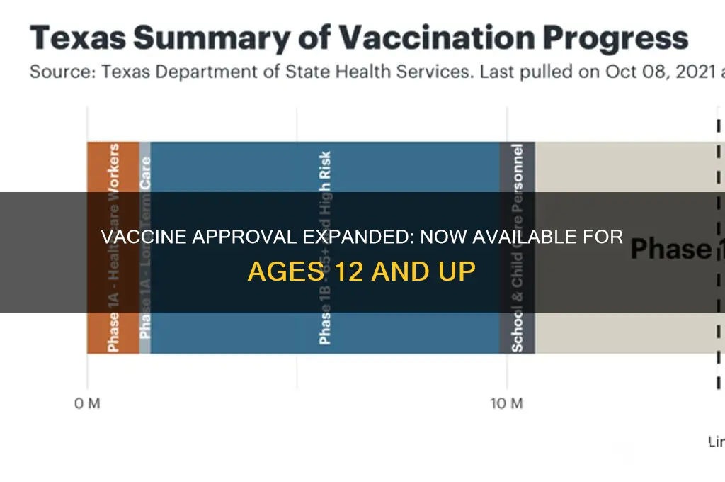 is vaccine approved for 12 and up