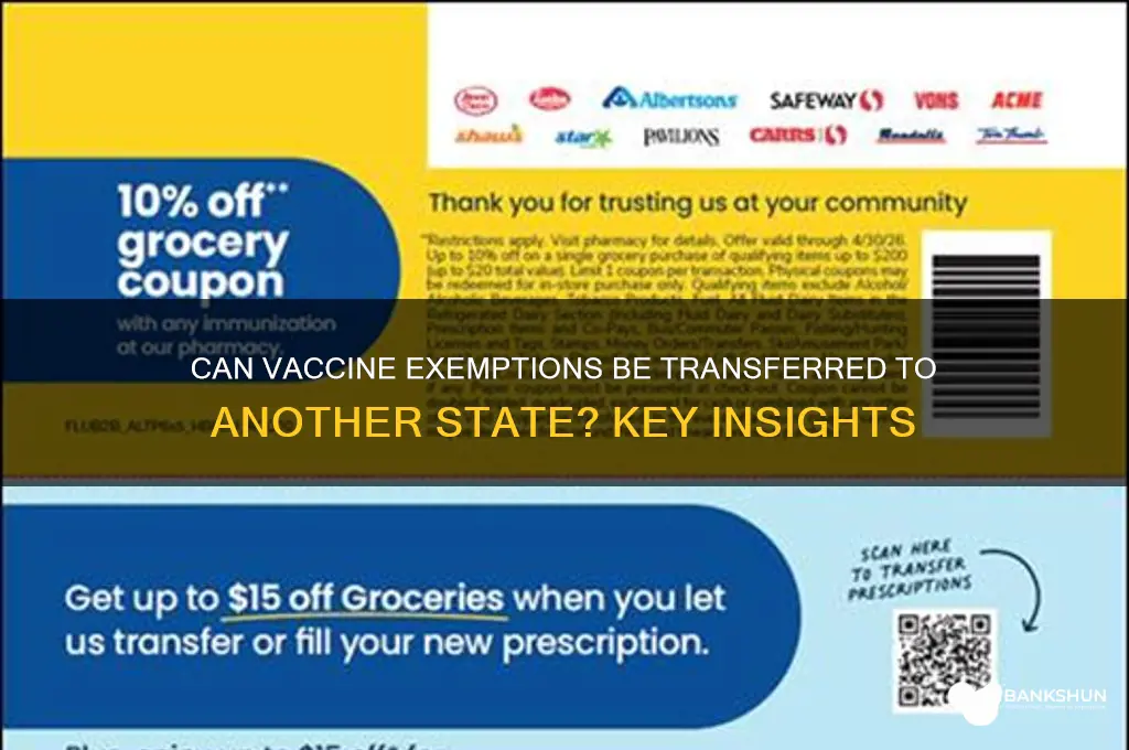 is vaccine exemption transfer to another state