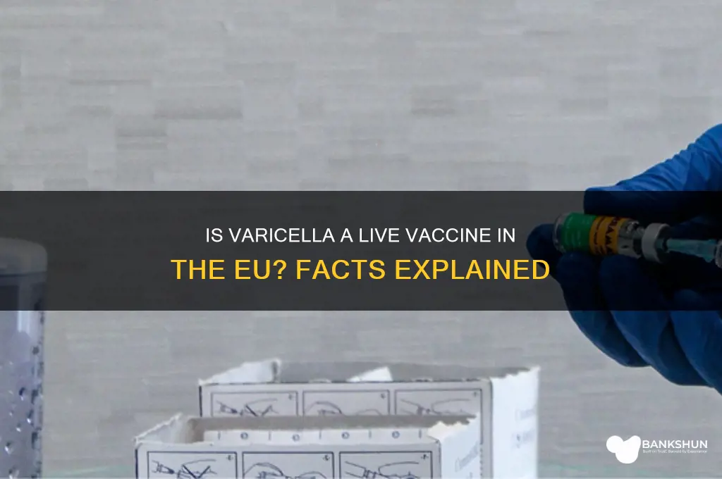 is varicella a live vaccine in eu