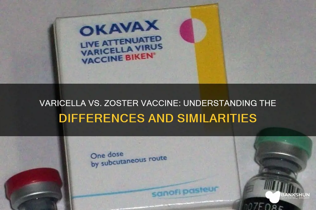 is varicella and zoster vaccine the same