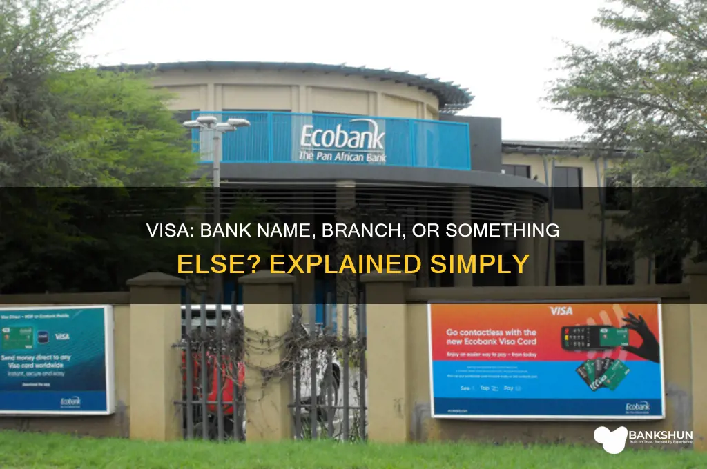 is visa the bank name or branch