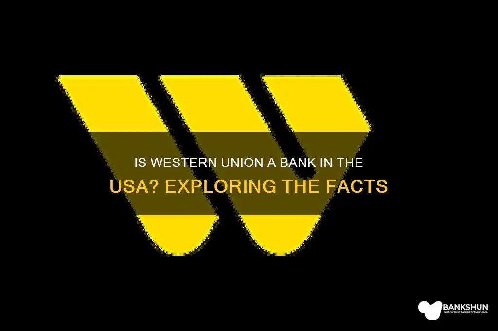 is western union a bank in usa